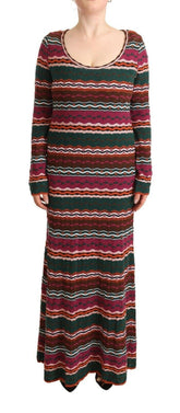 Missoni Multicolor Stripe Wool Knitted Maxi Sheath Dress -   -  Missoni.